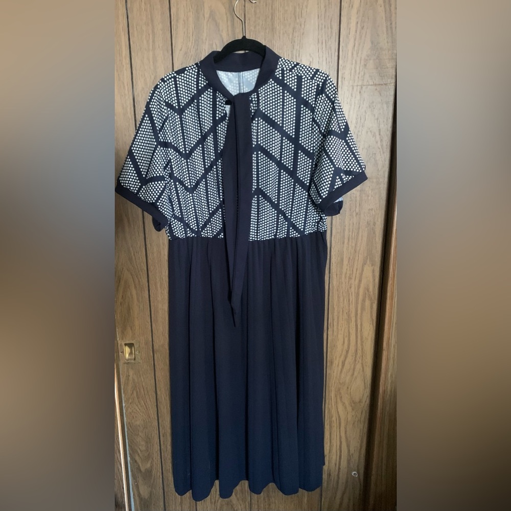 SHEIN 3XL navy and white dress